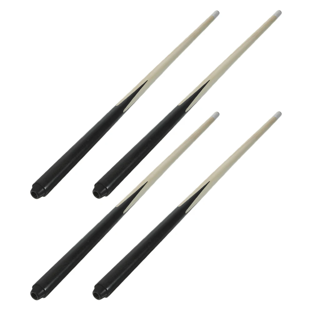 

4pcs Children Pool Cue Stick 48cm Short Billiard Cues Kids Mini Cue Sticks Portable Detachable Practical Wood Material