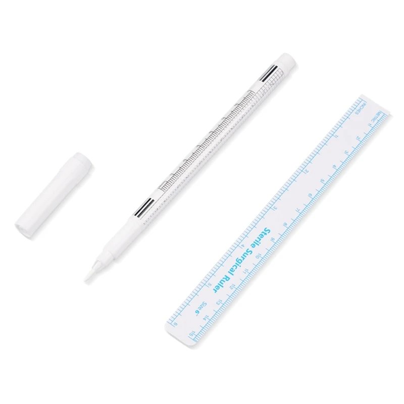 

10x Skin Marker Waterproof Positioning Pen White Surgical Skin Marker Eyebrow Makeup Pen Makeup Position Mark Tools