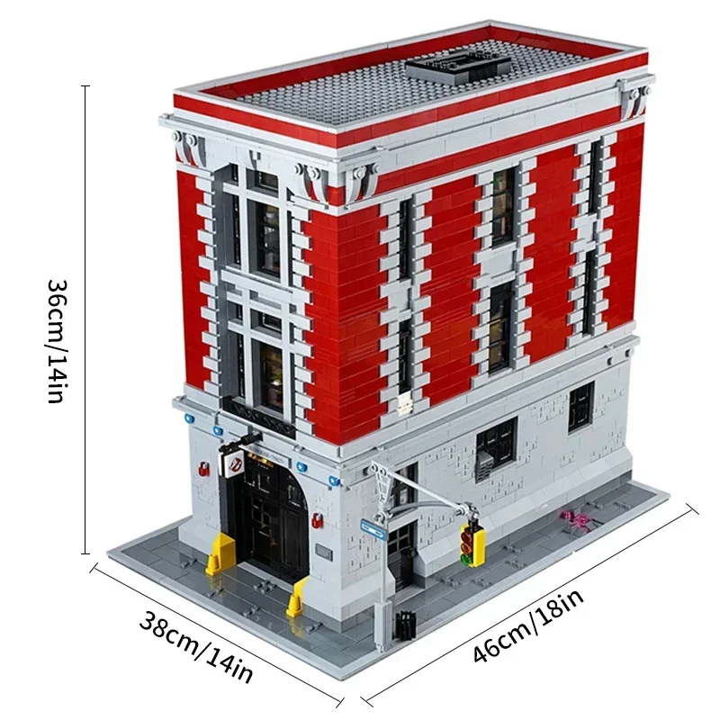 4634 stks Ghostbusters Brandweerkazerne Model Bouwstenen Set Kids Video Game Bricks Speelgoed Volwassen Kerstcadeau Compatibel 75827