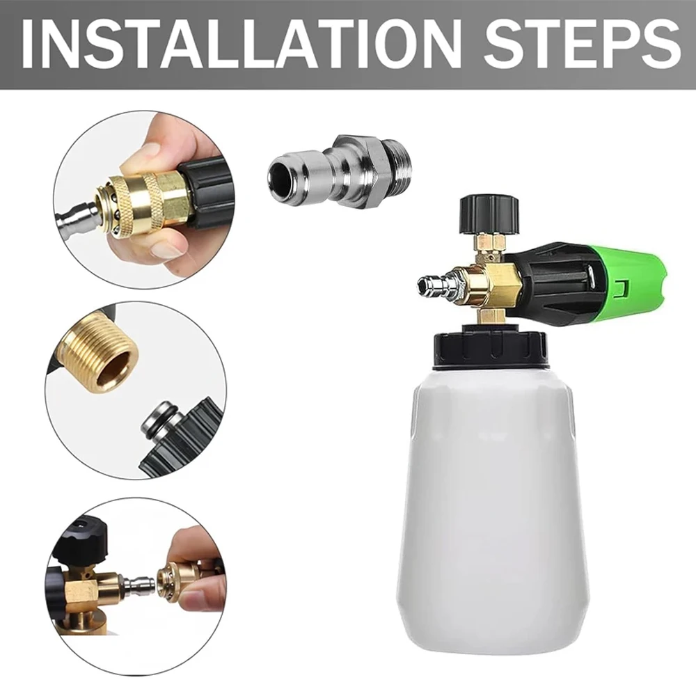 Connettore per idropulitrice Presa a connessione e disconnessione rapida da 1/4 di pollice con adattatore maschio e femmina con filettatura M14