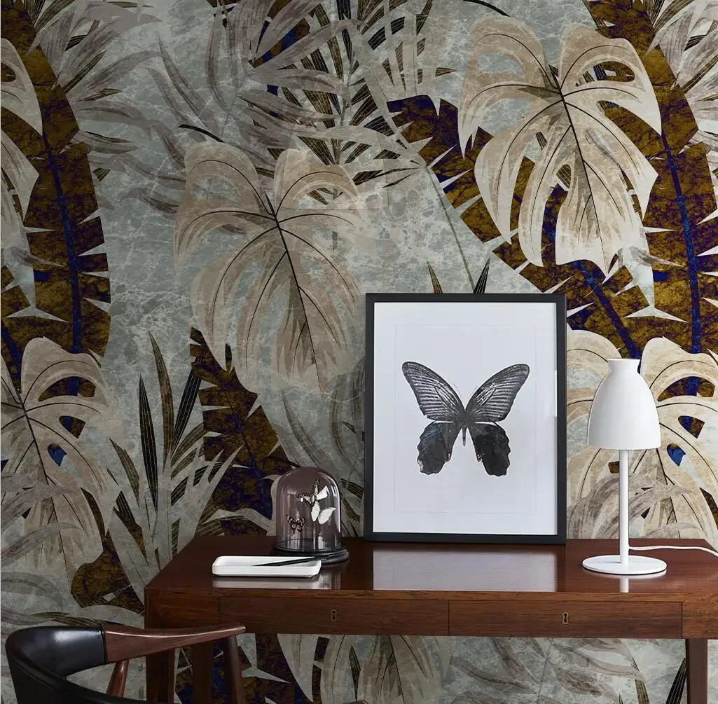 custom Vintage tropical plants Wallpaper Modern wallpapers for living room decoration Bedroom Home Decor art mural Wall Sticker
