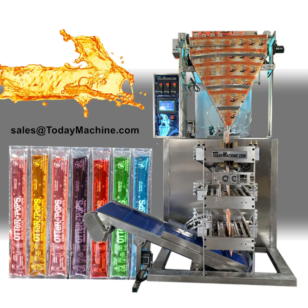 Multi Lane Automatic Four Side Sealing Bags Ketchup Packing Machine