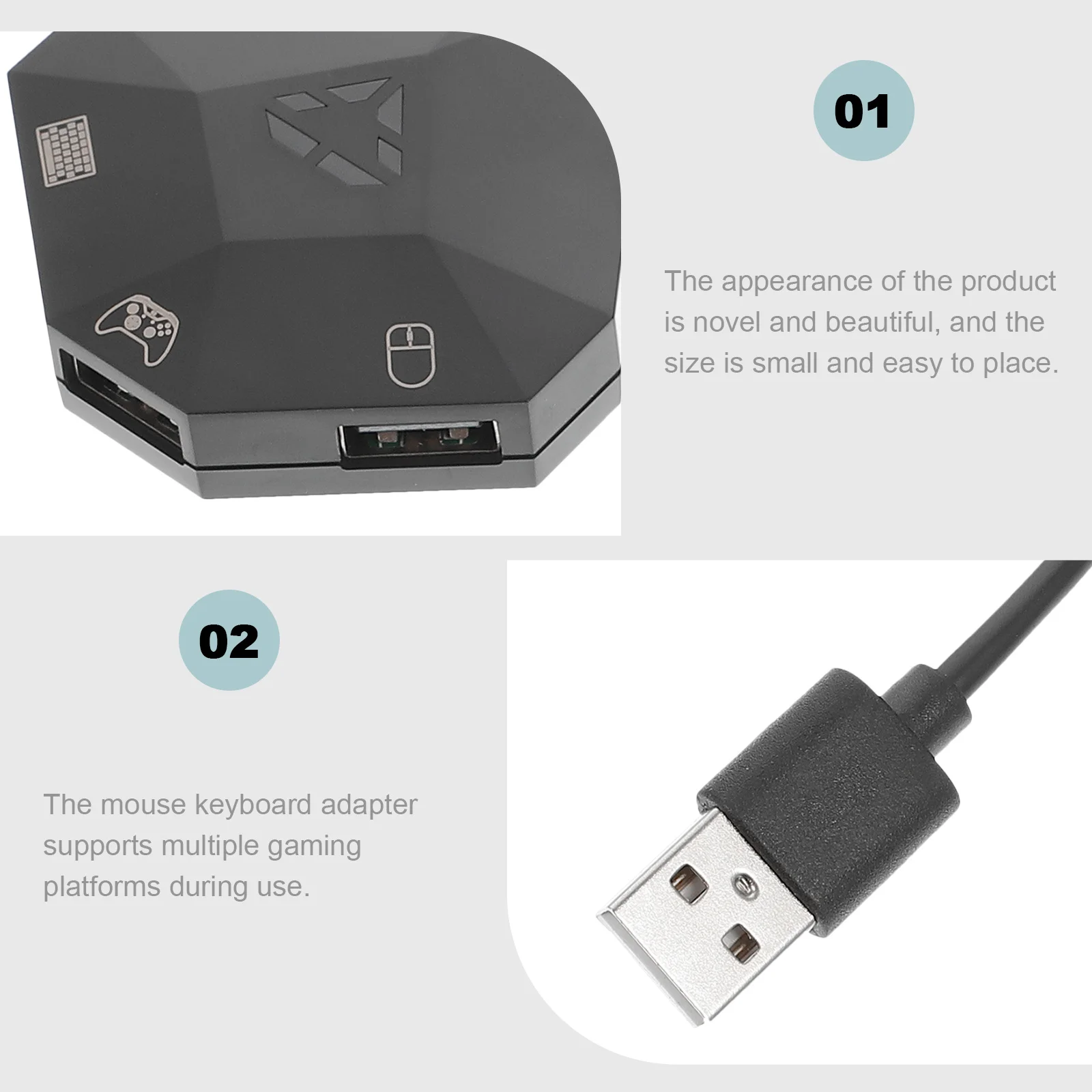 Picture 4: Game Keyboard Mouse Converter Adapter For Pc Console Portable Controller Support Multiple Platforms Usb Gaming Accessory