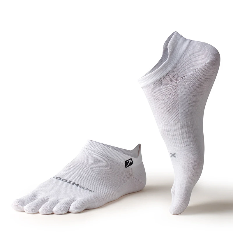 1 Pairs Coolmax Boat Socks for Men Solid Colors Breathable Cotton Quick-Drying Sweat-Wicking Elasticity Five-Finger Cycling Sock - Image 5