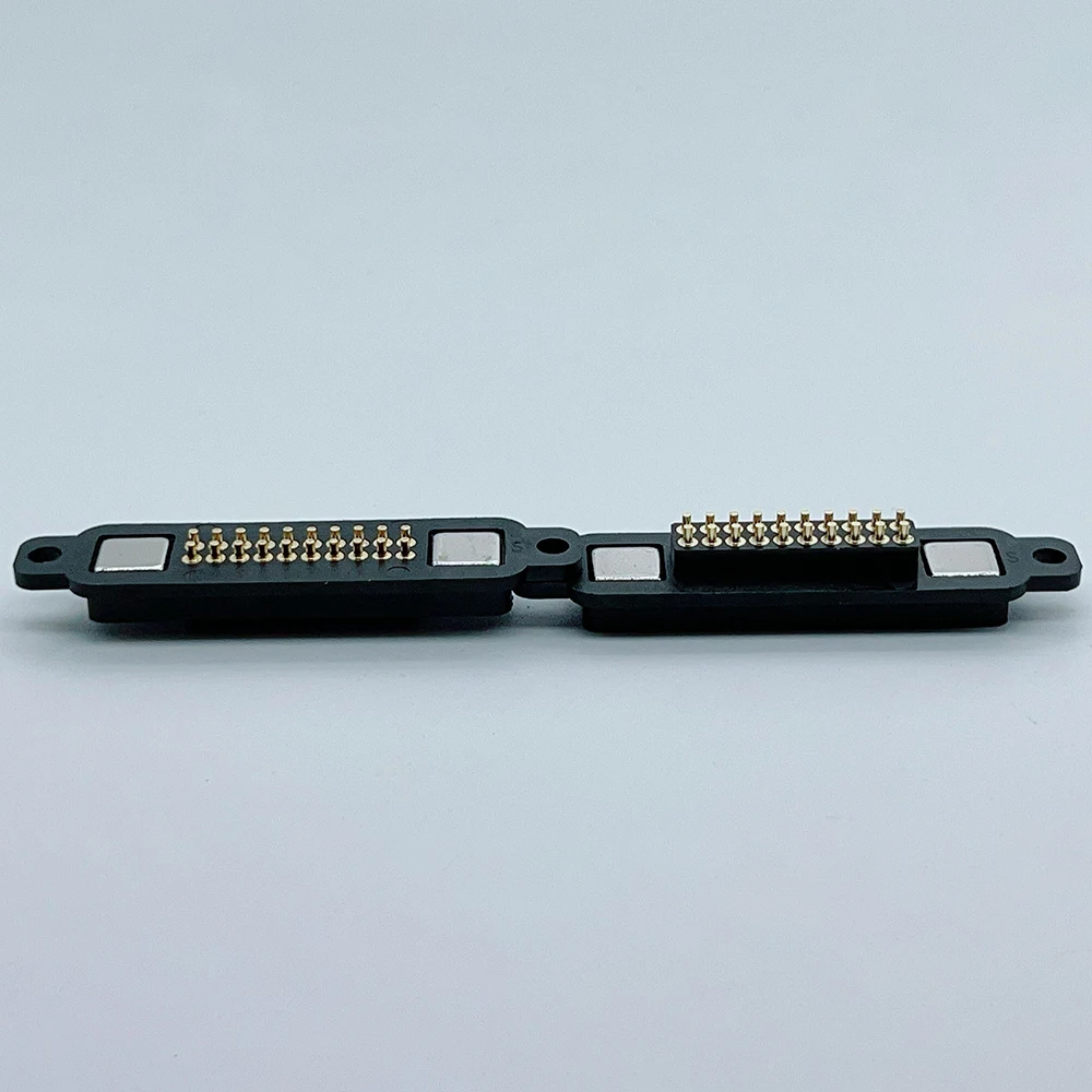 1 Paar 13-Pin 14 15 16 17 18 19 20-Pin Magnetischer Pogo-Pin-Steckverbinder, Stecker und Buchse, Stromanschluss mit Befestigungsschraubenloch zum Laden – Detail 11