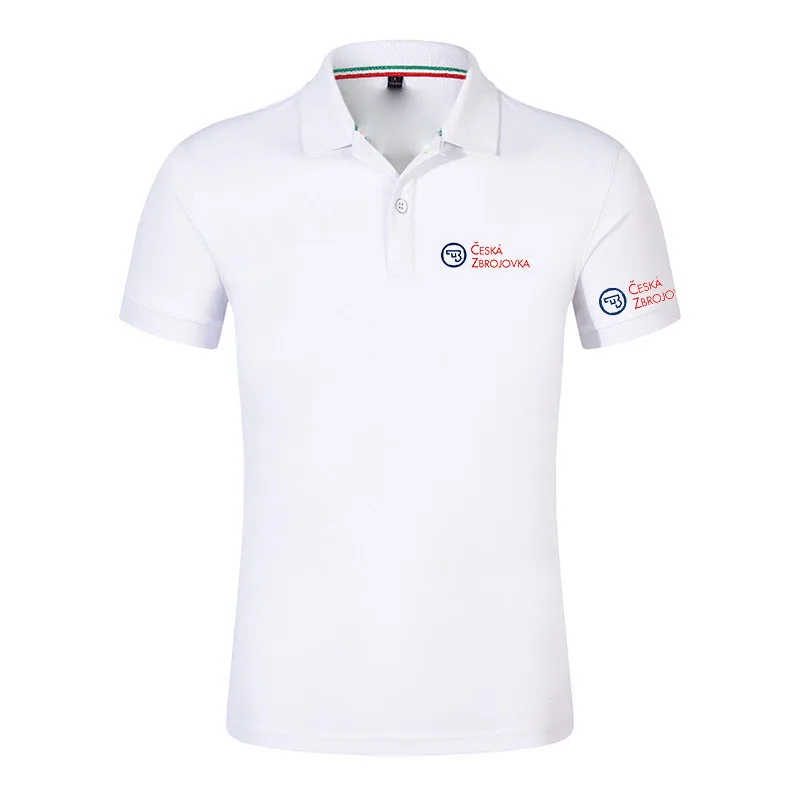 2026 Firearms Sign CZ Ceska Zbrojovka Print Summer Men's New Short Sleeves Solid Color Casual Business Regular Polo Shirt Tops