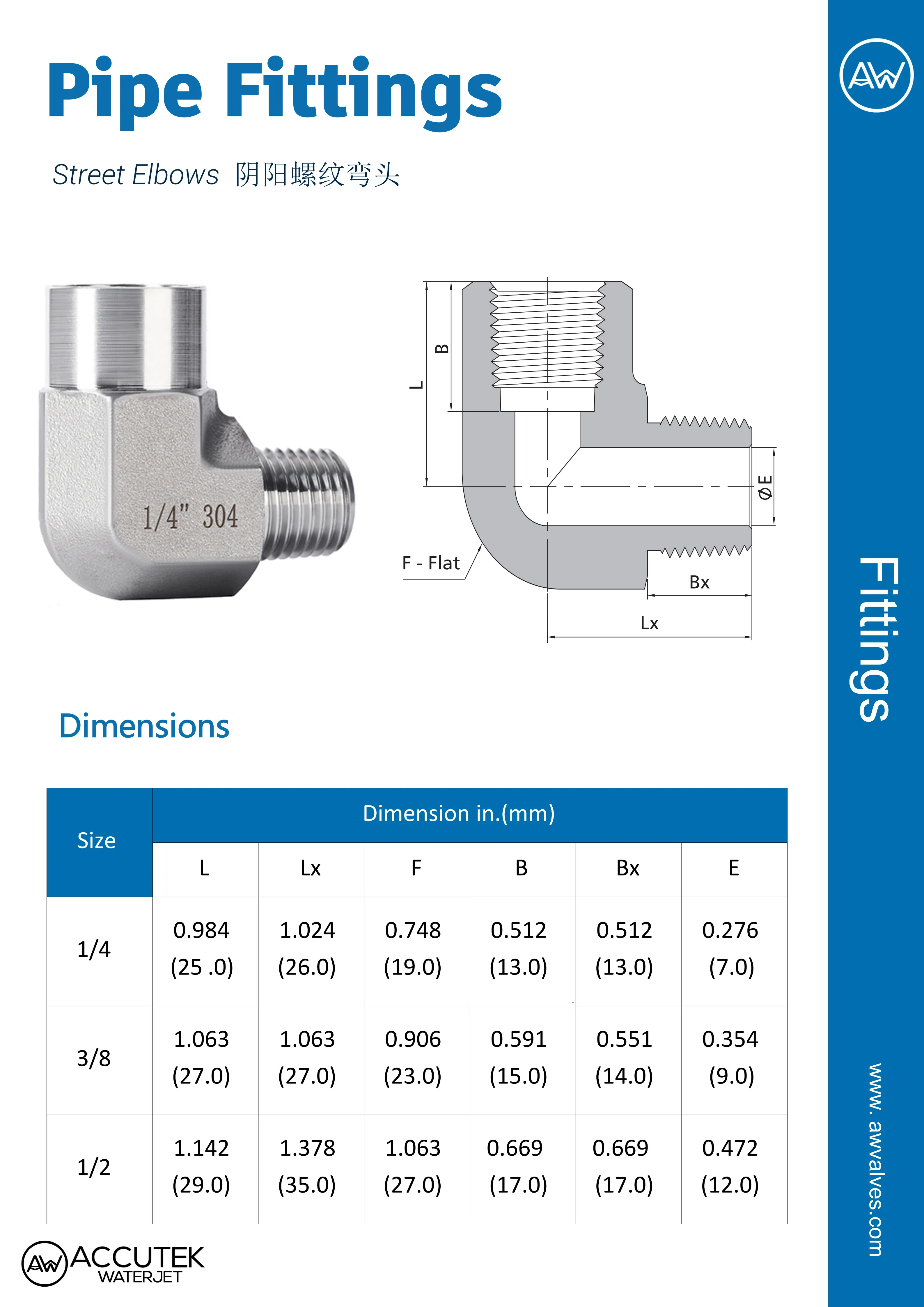 AW ® Geschmiedete Straßenwinkel aus Edelstahl 304 316, Rohrverschraubungen, Verbindungsgewinde, BSPT 1/4 Zoll, 3/8 Zoll, 1/2 Zoll, Hochdruck, 6000 psi – Detail 1