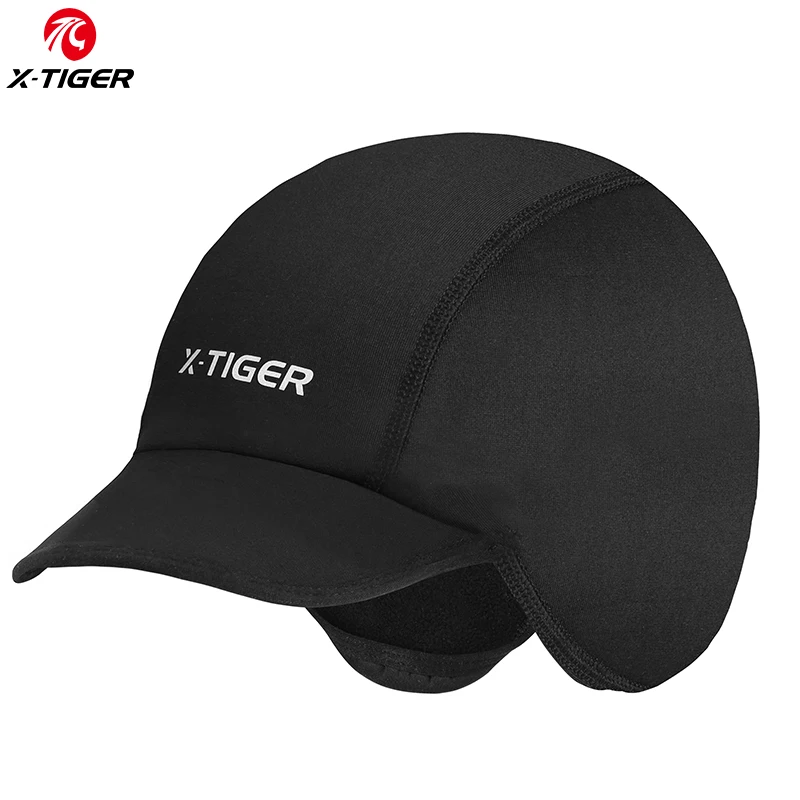 X-TIGER Pro Winter Windproof Fleece Cycling Cap Running Skating Skiing Motocycle Riding Head Hat Woman MTB Bike Cycling Headwear