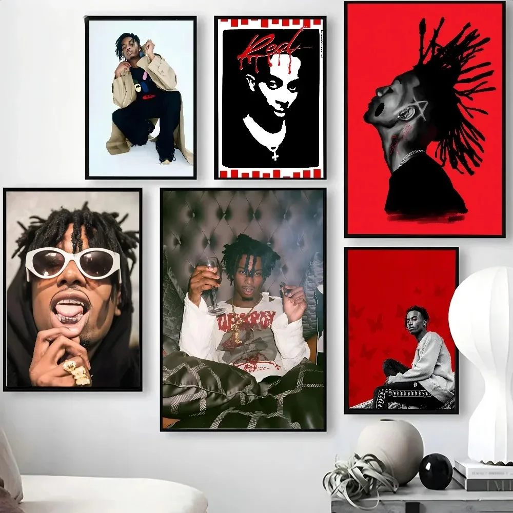 New Playboi Carti Music Star Portrait Poster Print Home Living Room Bedroom Entrance Bar Cafe Art Painting Decoration