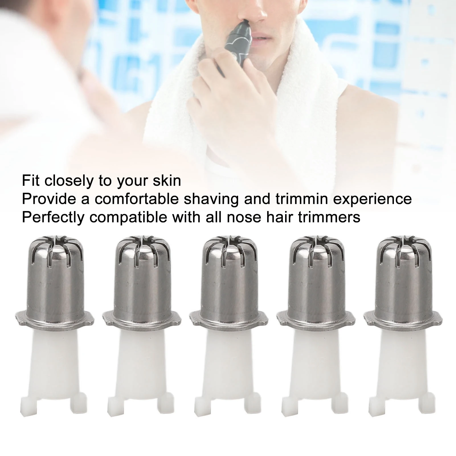 Nose Hair Cutter Replacement Head Lightweight Professional Compatible Small Nose Trimmer Replacement Head for Home for Men 20pcs