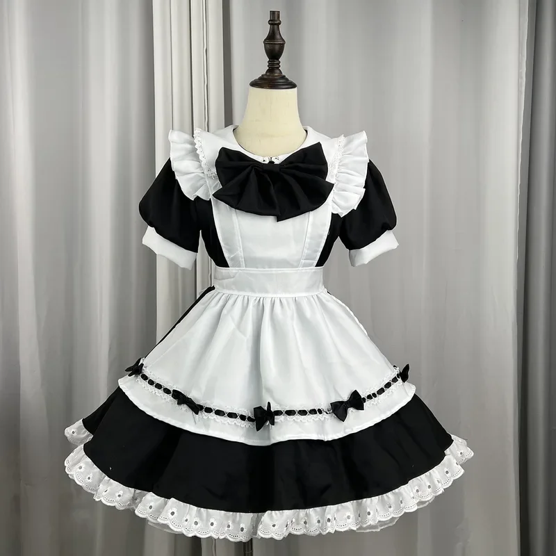 Robe Lolita Sexy Noire et Blanche pour Cosplay, Tenue de Servante, Tablier de ixd'Halloween, 303