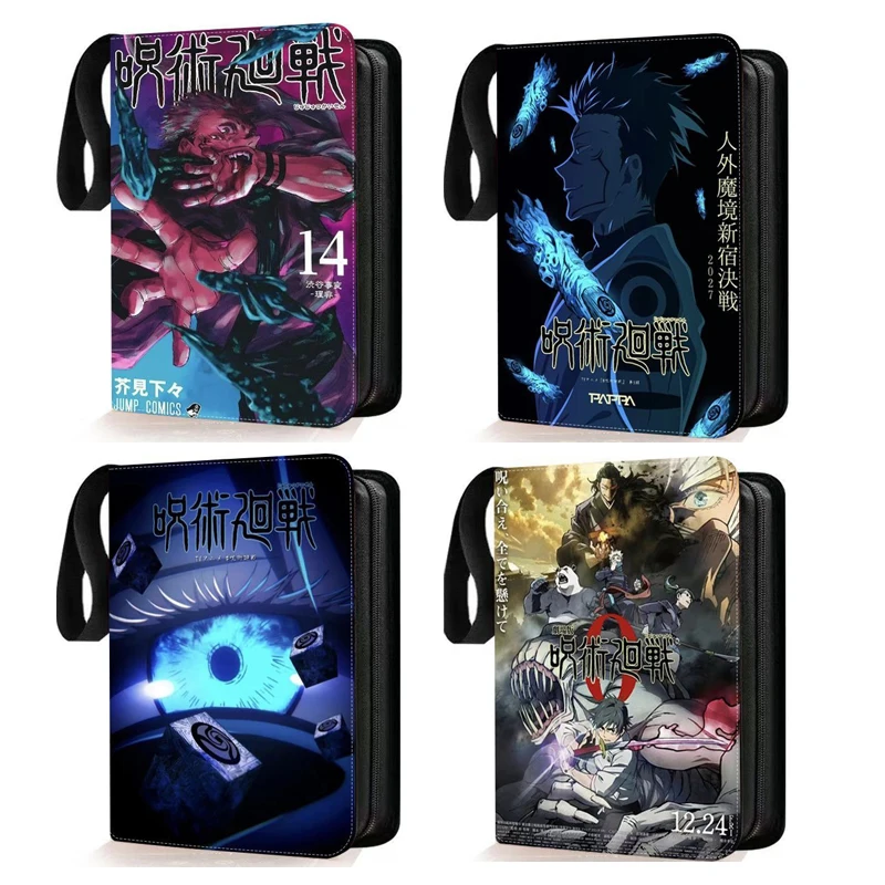 

Альбом для карточек аниме Jujutsu Kaisen (JJK) на 400/900 карточек, с боковой загрузкой, на молнии, для коллекционных и игровых карт, подарки и игрушки для детей