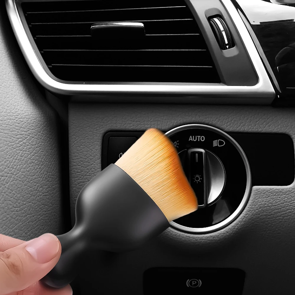 Car Interior Cleaning Brush Center Console Clean Tool Air Outlet Cleaning Super Soft Brush Duster Car Crevice Dust Removal Brush