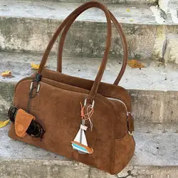 Women Suede Shoulder Bag Autumn and Winter Vintage Large Capacity Tote Bags Casual Shopper Commuter Bag Retro Handbags Purse