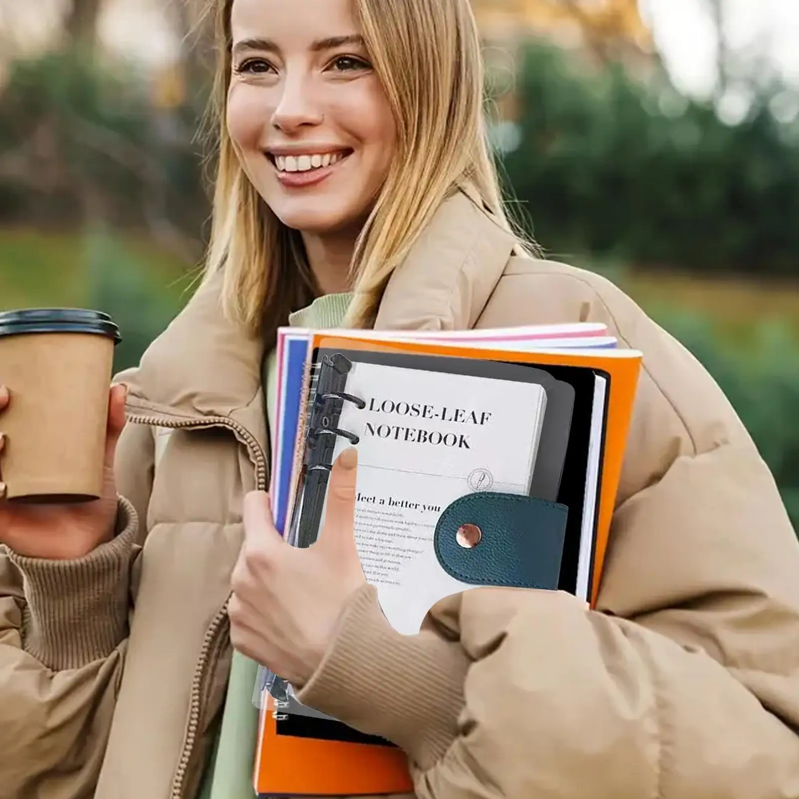 A6 바인더 투명 플래너 6링 바인더 플래닝 노트북 (업무, 건강, 여행, 공부, 청소, 독서, 운동, 가정, 정신 건강 관리용)