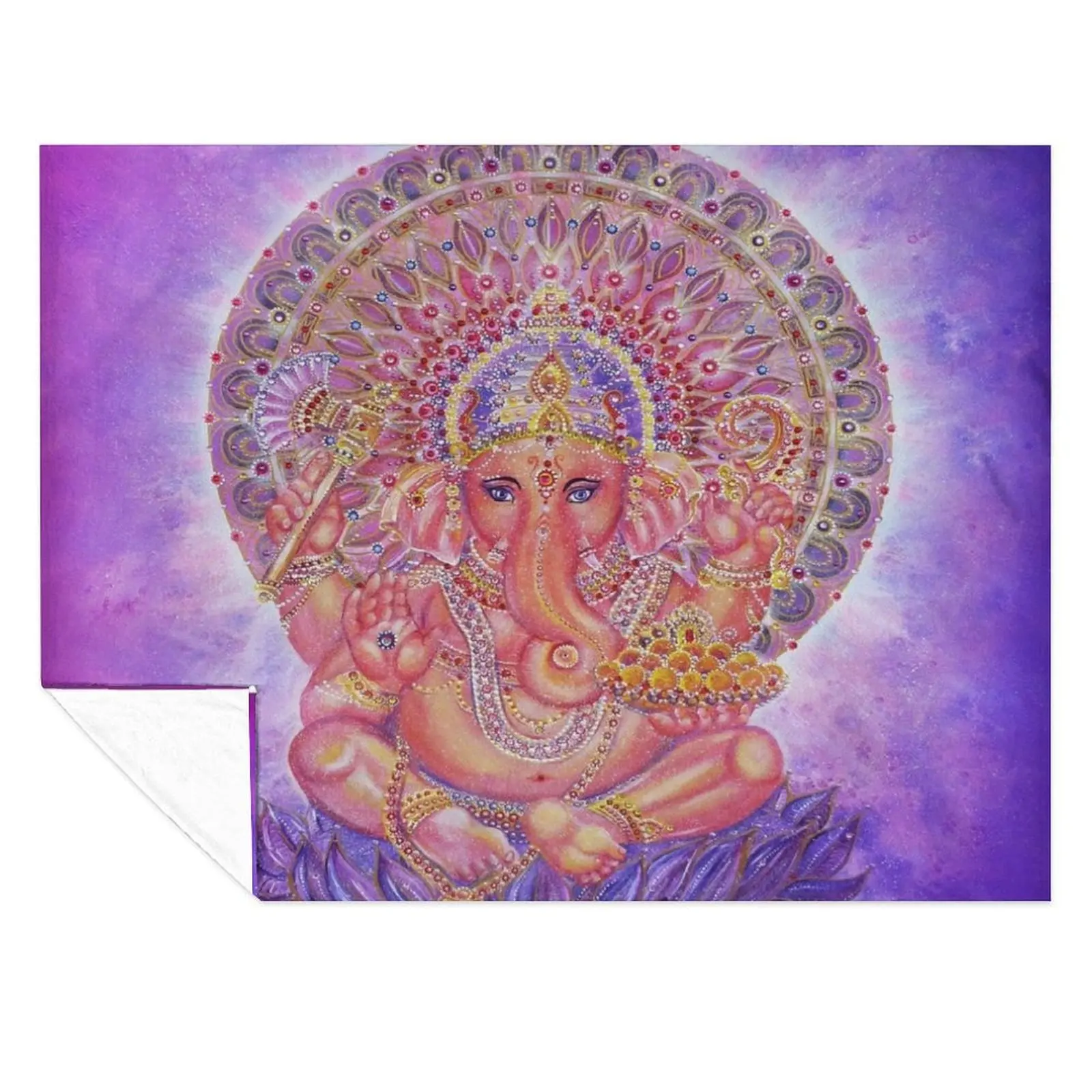 

Ganesha 2 Throw Blanket Picnic Bed covers Cute Plaid Blankets