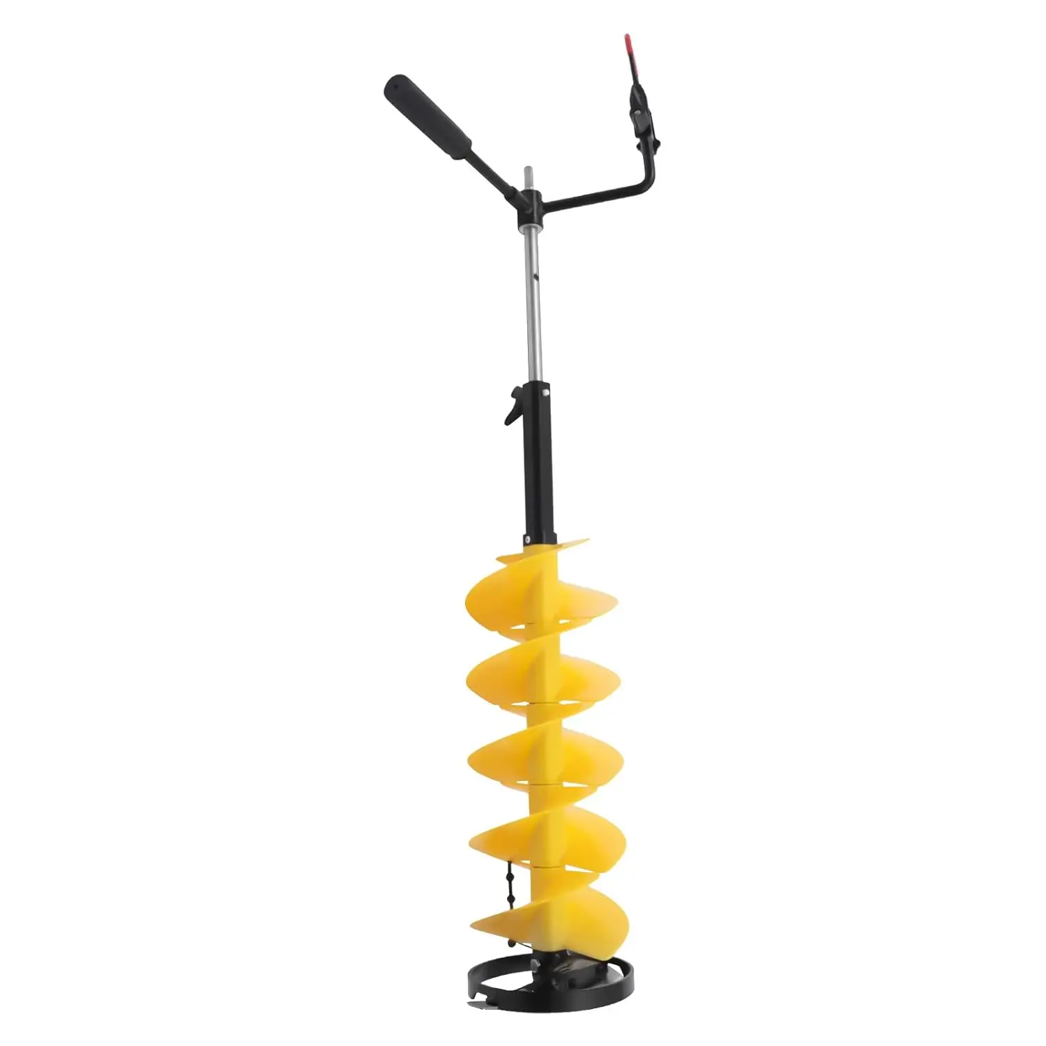 8-Inch Ice Fishing Auger Bit, 52cc 1.7kW Gasoline Earth Auger with Extension Rod and Drill Adapter, Replaceable Blade for Efficient Drilling