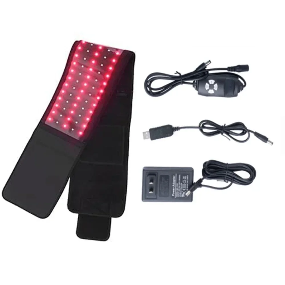 Ceinture lumineuse rouge à LED, traitement de la lumière rouge, dispositif de lumière proche-infrarouge, utilisé pour soulager le désordre musculaire lombaire, 105 pièces