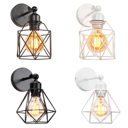 Industrial Vintage Wire Cage Wall Sconces Lights Bedside Lamp for Living Room Restaurant Home Decor Lighting Fixtures wandlamp