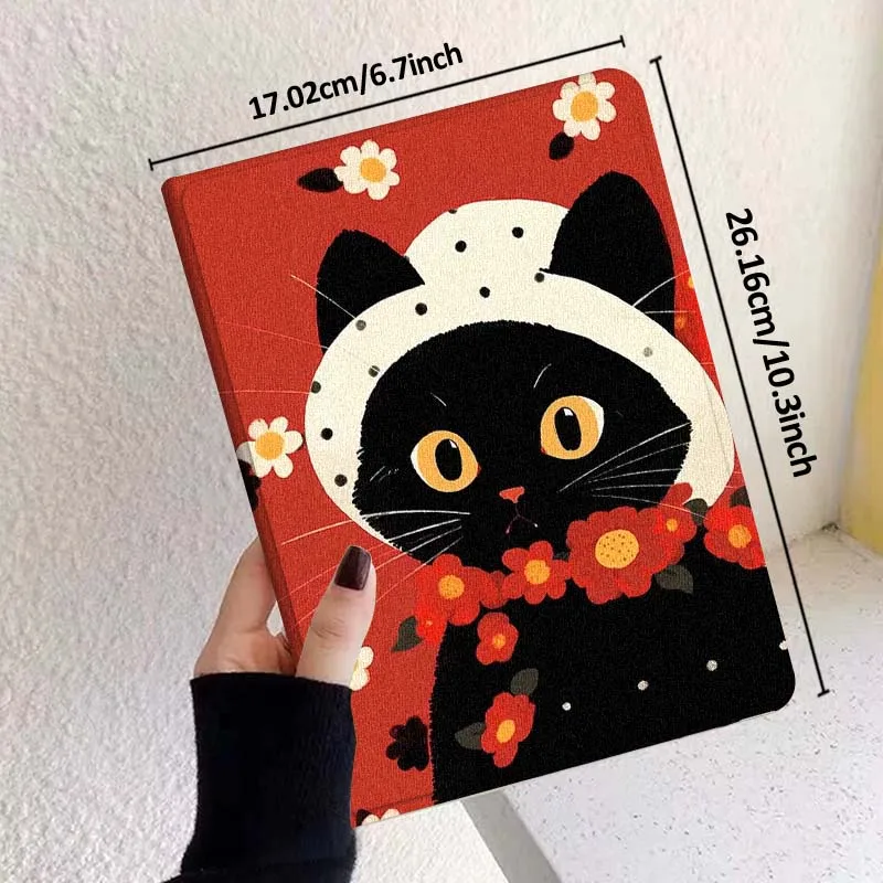 حافظة أنيقة على شكل قطة ريترو لهاتف هواوي ميديا باد ميت باد M5 M6 11 12 X SE T10 T10s 2 C5e T5 Pro Lite Air 11.5 بوصة