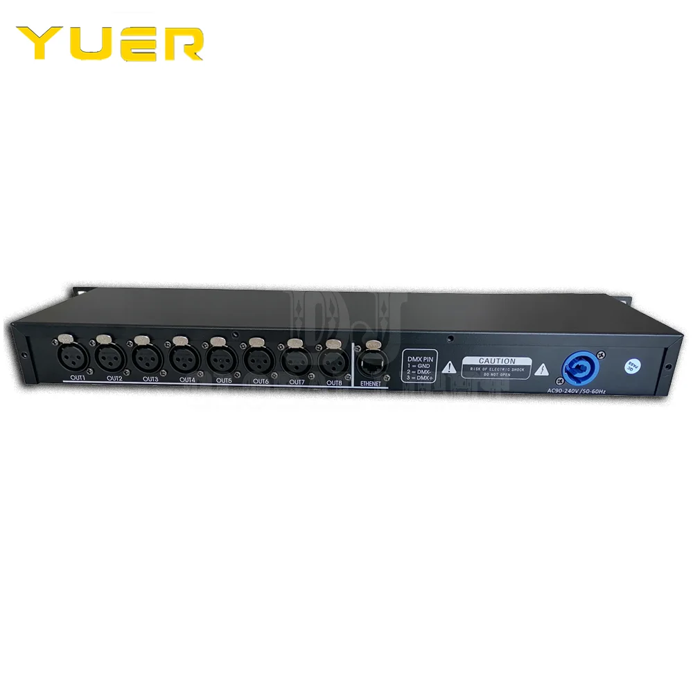 Artnet Dmx Converter DMX Amplifier With RDM sACN 8 Port Artnet Lighting Controller output 8x512 4096 Channels For DJ Disco Party