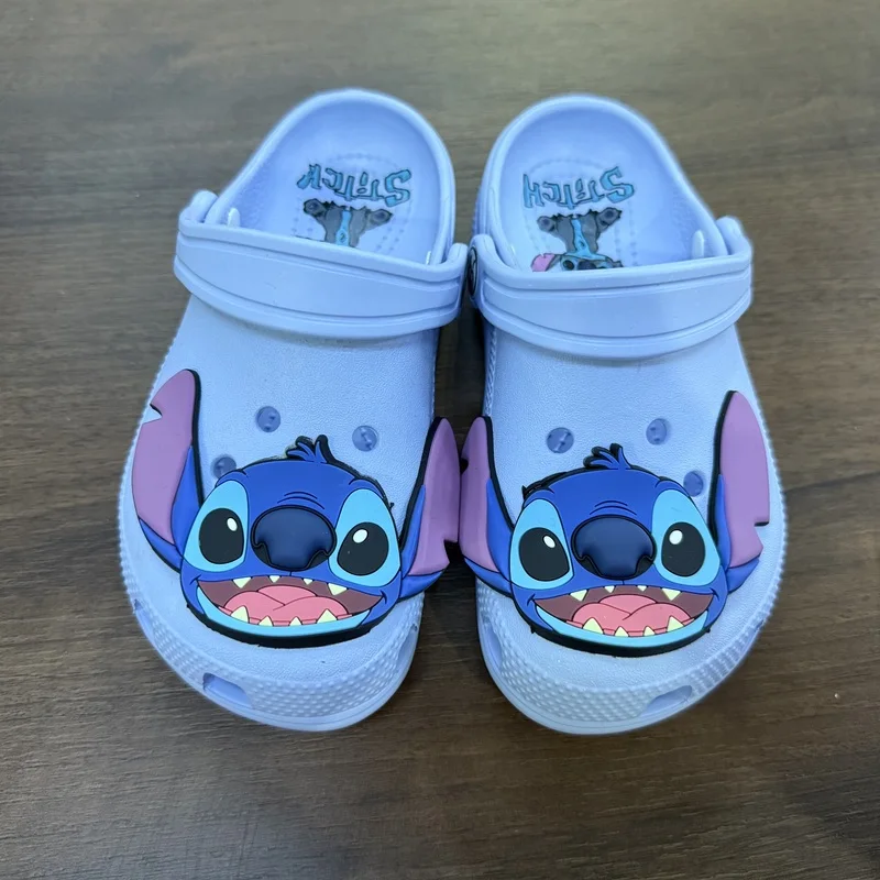 

Disney Blue Stitch Shoes Cartoon Beach Shoes Slippers Sandals Non-Slip Breathable Wear-Resistant No Logo Children Slippers