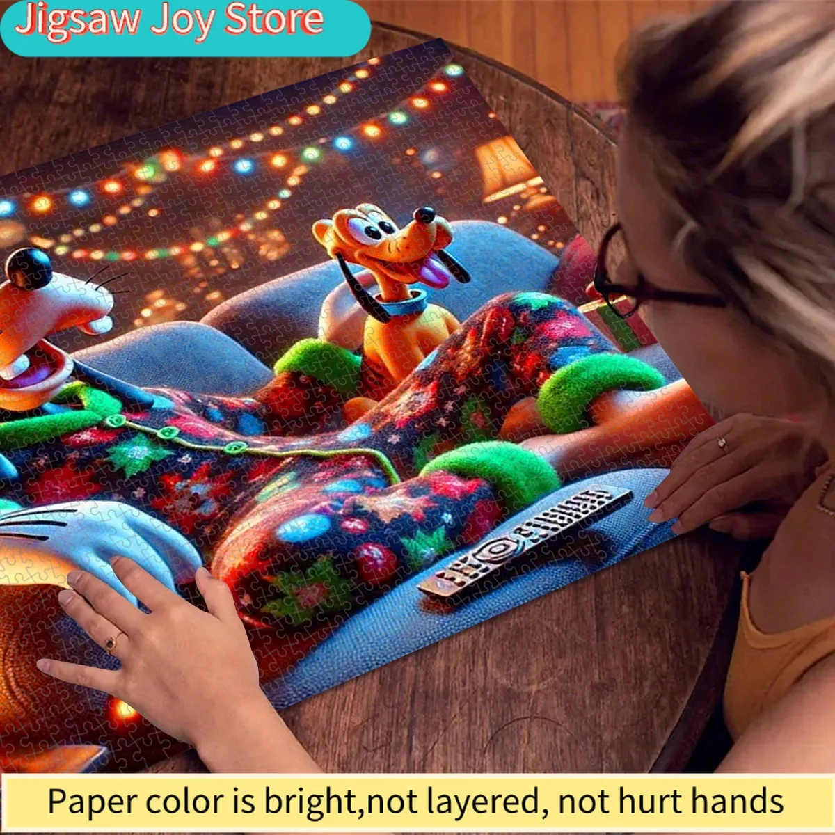 Disney/Disney Papierpuzzle, DIY-Weihnachtspuzzle – Heimfreizeit und interaktiver Spaß für Freundestreffen, festliche Anlässe