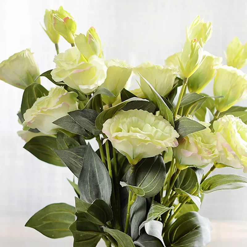 

Artificial Flower Eustoma Plants Room window balcony livingroot Decoration Floral Wedding Photo Props Wholesale festival Gift