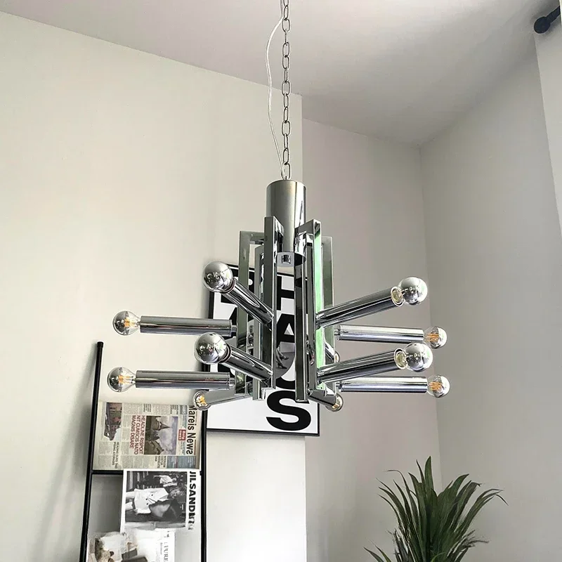 Z-shaped geometric chandelier, medieval Bauhaus Space Age Space Age Bedroom Dining Room Small Living Room Light 펜던트조명 תאורה