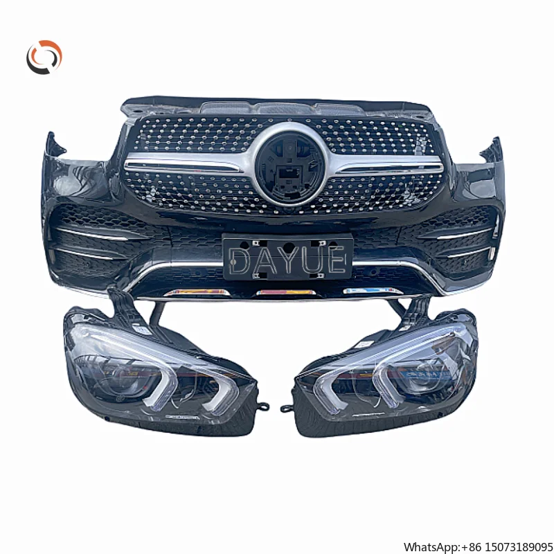 For GLE350 GLE400 GLE450 W167 2020-2023 High-quality  Plastic Body Kit Parts Front Bumper & Headlights Bolt-On