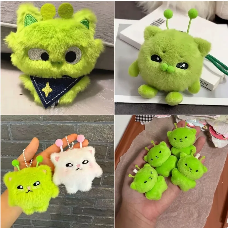 New‑Style Doll‑Keychain Cartoon‑Plush Alien‑Figure‑Pendant High‑Aesthetic‑Charm Ornament for‑Couple‑Companions Whimsical