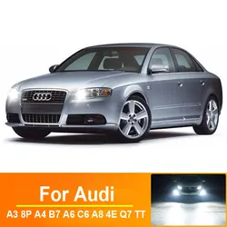Car LED Daytime Running Light For Audi A3 8P A4 B7 A6 C6 A8 4E Q7 TT 8J Canbus 1156 P21W Ba15s DRL LED No Error