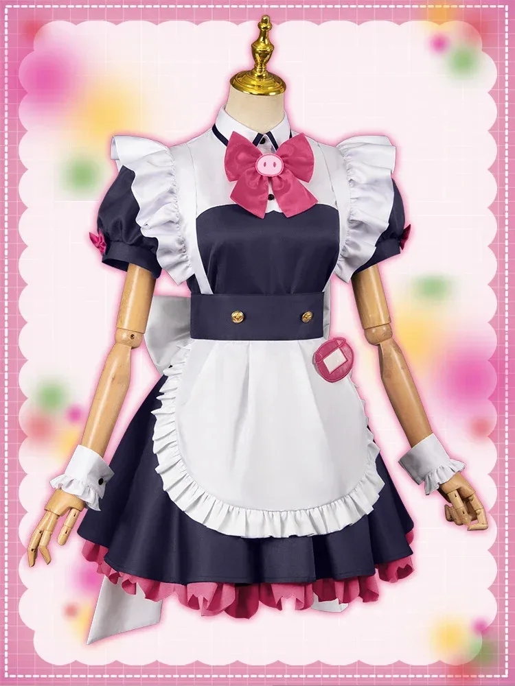 ss13Mannen Cosplay Dress Cute Full Set Akiba Maid War Anime Role Mannen Ranko Costume For Women/Girls In stock