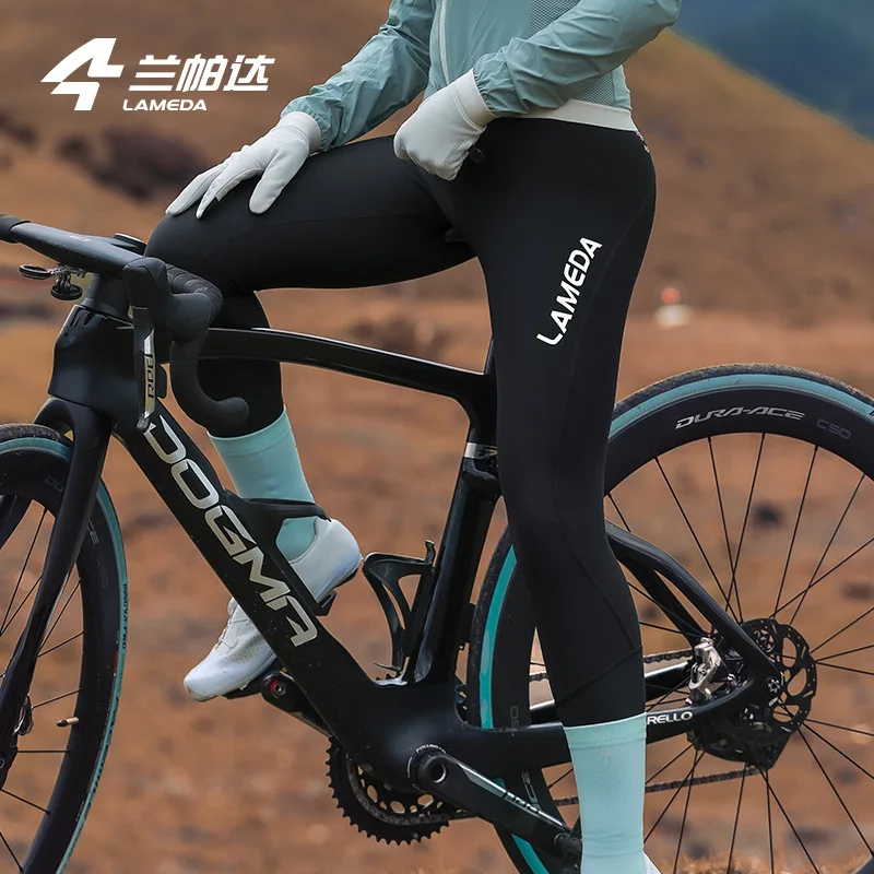 LAMEDA Thermal Cycling Pants Women's Winter Bicycle Cycling Bib Pants Cycling Long Leggings Fleece Mountain Bike Cycling Pants