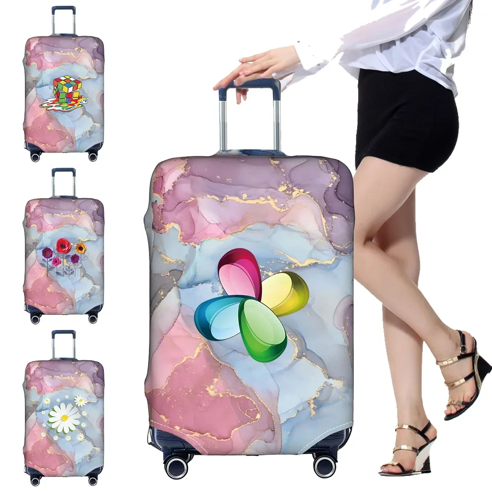 

Stretch Fabric Luggage Protective Cover Print 3D Pattern Suit for 18-32 Inch Suitcase Covers Trolley Cover Travel Accessories