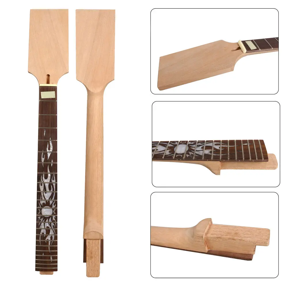 

Yinfente 22Fret Mahogany Guitar Neck Paddle Head 24.75inch Rosewood Fretboard Set In