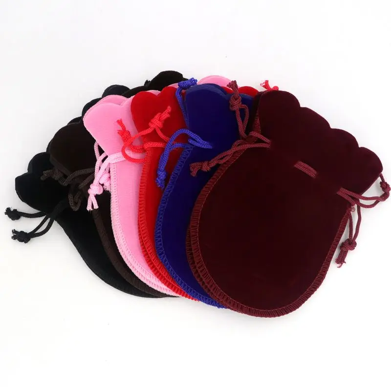 10PCS Calabash Gourd Velvet Jewelry Bags Gift Packaging Drawstring Pouches For Jewelry Engagement Party Wedding DIY Accessories