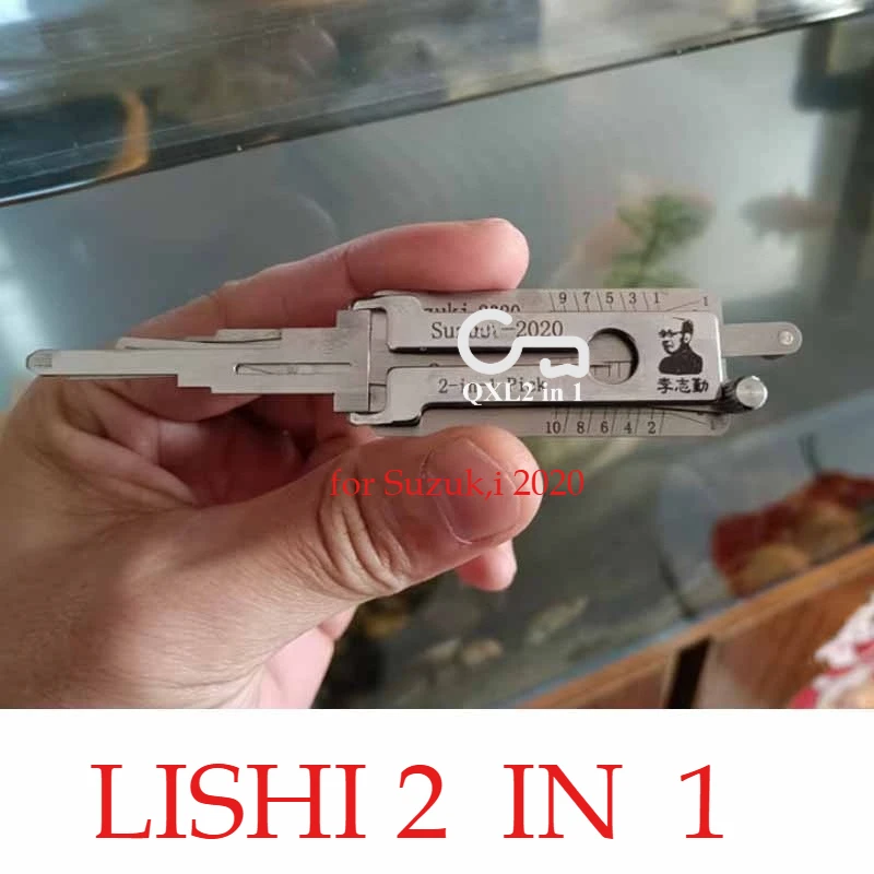 

1PCS Repair Tools Lishi 2 IN1 for Suzuk,i 2020 Ign/Dr/Bt 2-in-1 Auto Decoder Locks Door Civil and Key Reader Professional Ganzua
