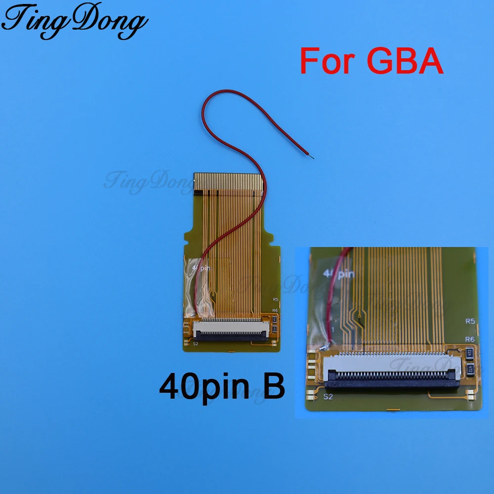 TingDong لشاشة GameBoy Advance LCD لجزء إصلاح GBA SP Highlit Backlit أكثر إشراقا 40pin