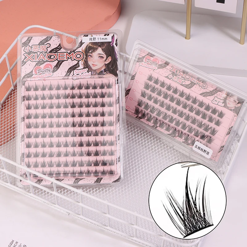 5/10 แถวขนตาส่วนบุคคล DIY Segmented Manga ขนตาธรรมชาติกลุ่ม Lashes Extensions ขนตาปลอมเกาหลีแต่งหน้า