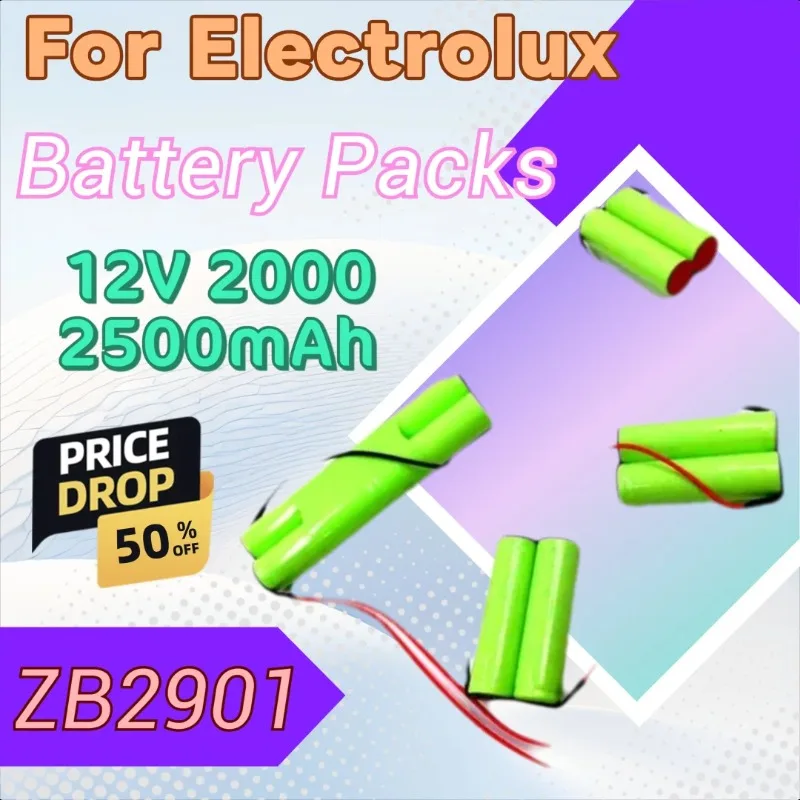 

Brand New 12V 2000/2500mAh Battery for Electrolux ZB303 ZB271 ZB2902 2903 ZB2901 2905 2812 2911 2813 2933 ZB2934 2935 ZB404WD