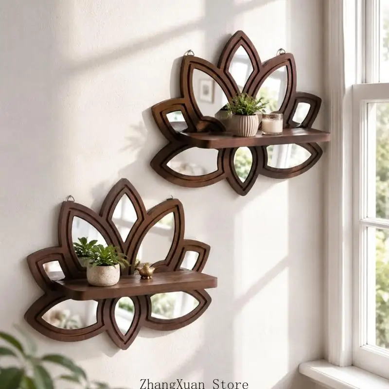 Hanging Flower Display Shelf with Look Accent Piece for Living Room Entryway Bedroom Indoor Wall Display Use 3XUF