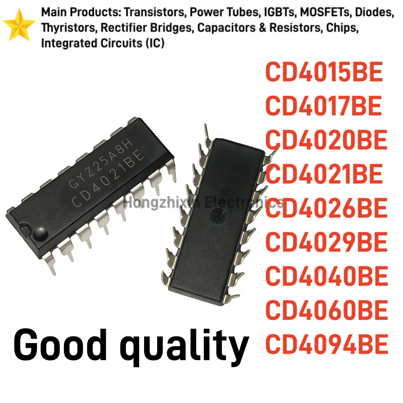 10PCS NEW CD4049BE CD4060BE CD4503BE CD4504BE CD4538BE CD40109BE CD40192BE CD14538BE DIP
