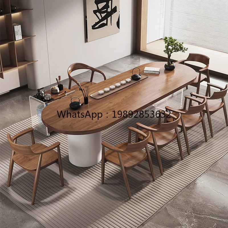 YFY Solid Wood Acrylic Tea Table and Chair Set with Cabinet Kung Fu Tea Tray Tea Table Integrated