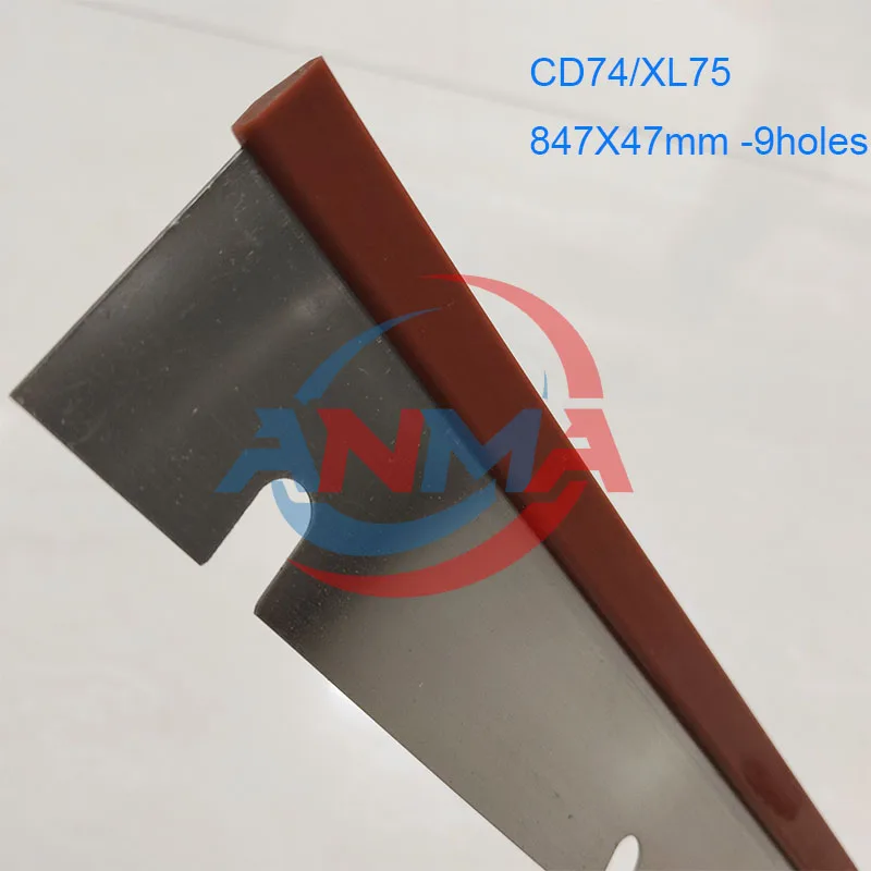 5Pieces Polyurethane CD74 XL75 Wash Up Blade L2.010.403 With 9 holes 847x47x0.5mm for Heidelberg Printing Machine Parts
