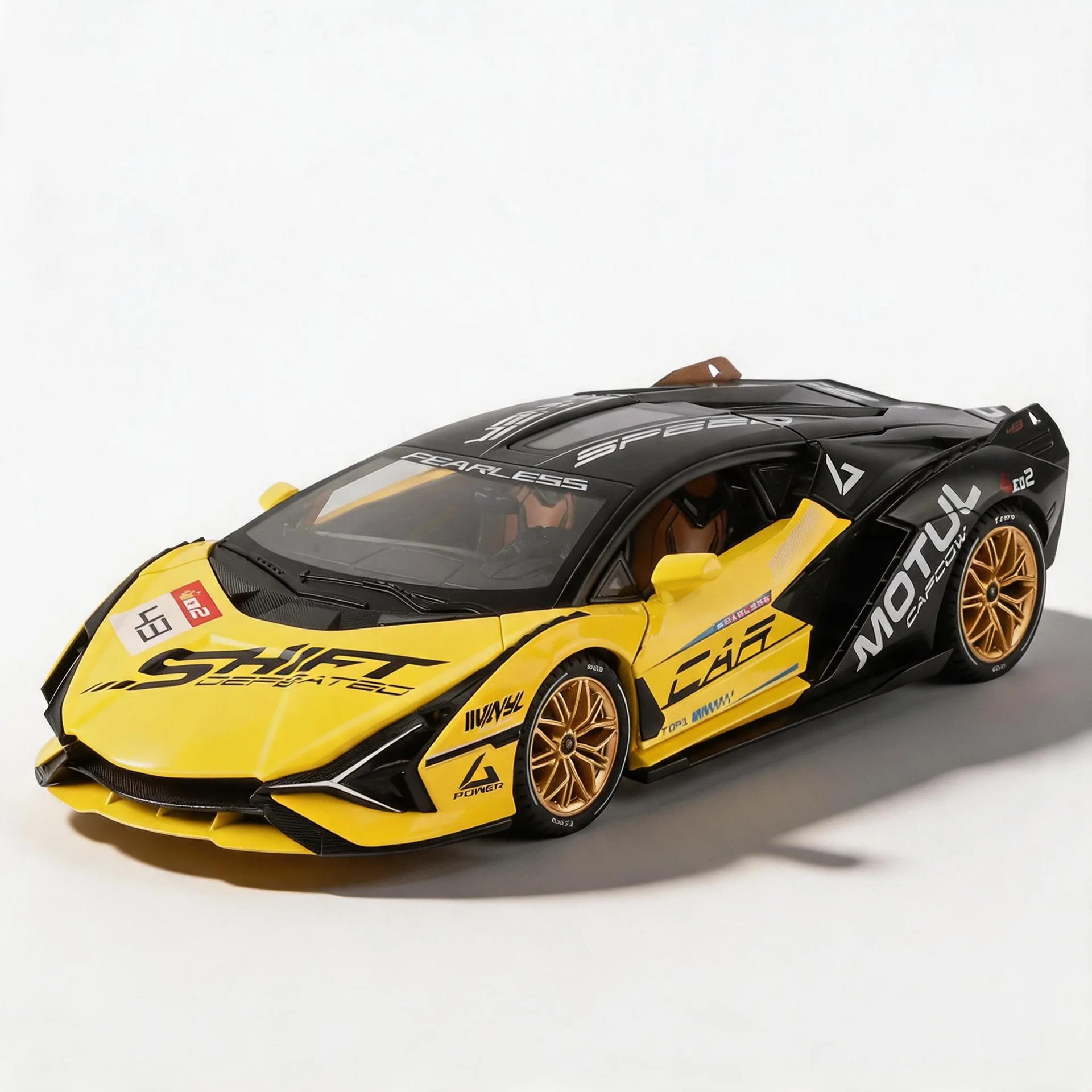 1:18 Sian FKP 37 Track Livery Edition Hypercar Alloy Metal Diecast Model Car Home Trendy & Desktop Display Ornaments
