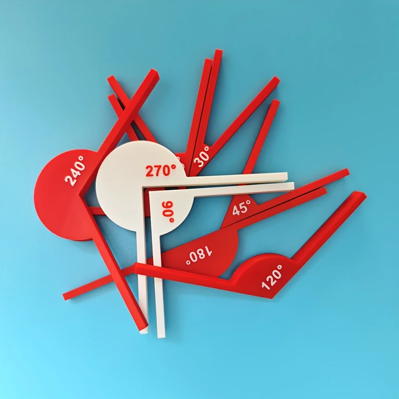 Goniometro da 360 gradi Cerchio matematico Goniometri Strumento di geometria matematica Misurazione dell'angolo Giocattolo educativo per la stampa 3D degli studenti