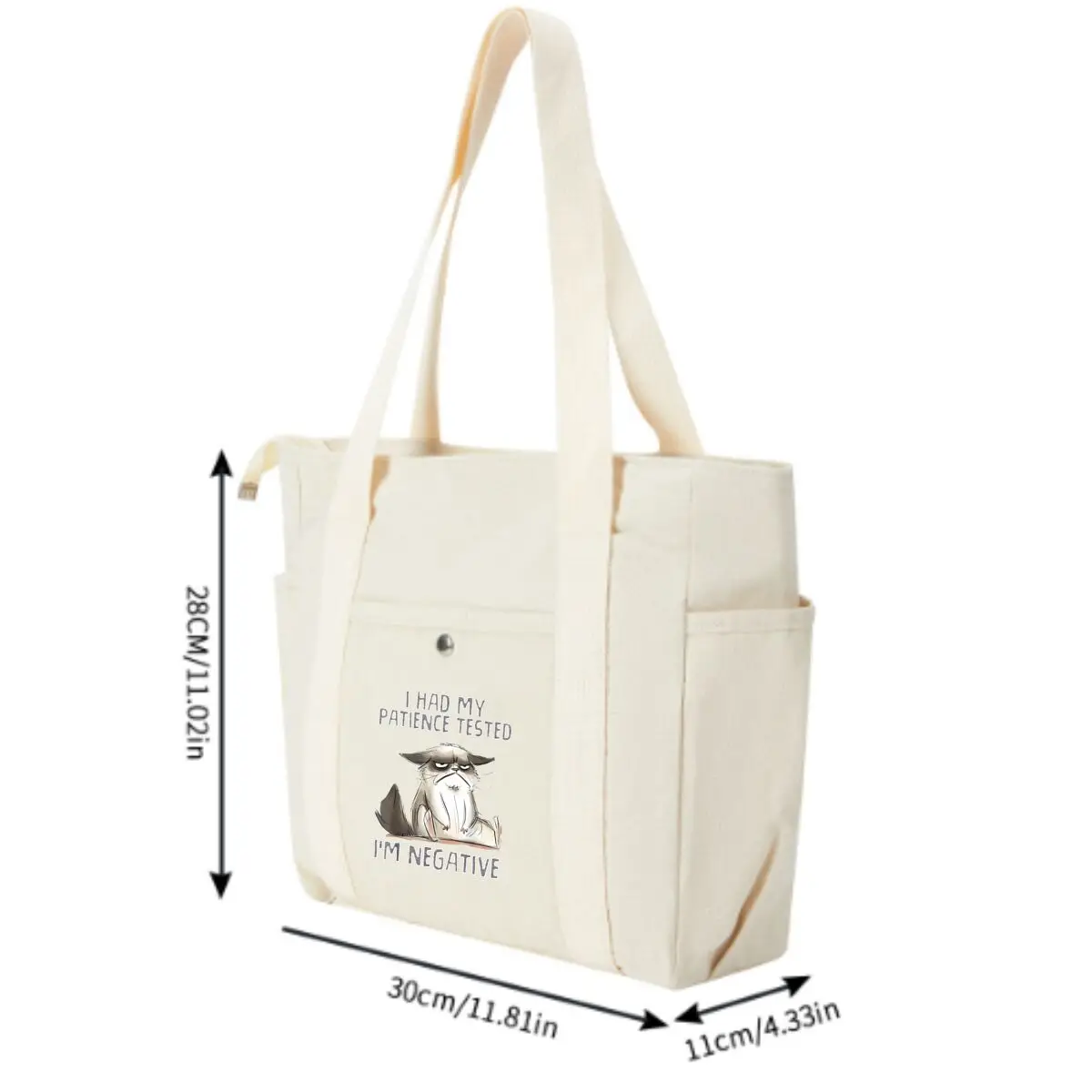 أنا أكره مسارتي تم اختباره حقيبة قماش متينة حقيبة عمل مكتبية بسيطة للنساء