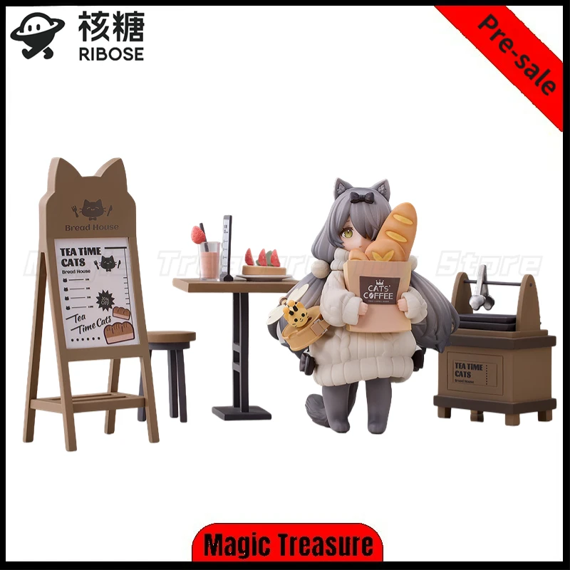 

【Pre-sale】Original RIBOSE DLC Series Tea Party Cat Series Meow Town Bakery Customers British Short Cat Model Figure Toy Gifts