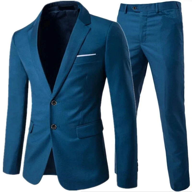 SY10  Fashion Men\'s Blazer Autumn 2024 New Solid Color Notched Collar Single Breasted Suit Jacket